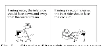 Cleaning the filter