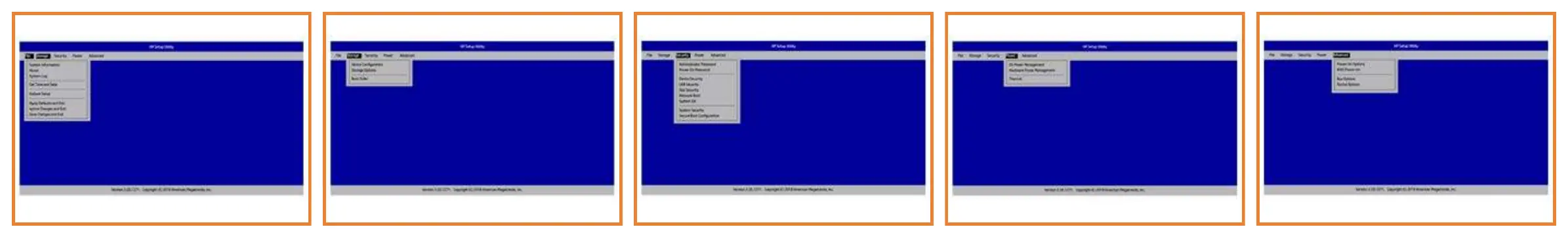 BIOS Utility Menu Overview