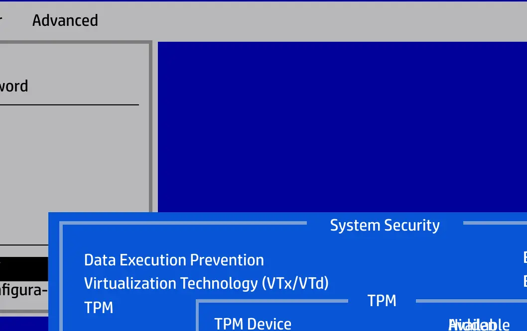 System Security Settings