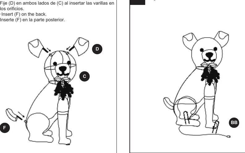 Assembly steps 3 and 4.