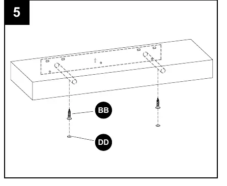 Step 5: Securing the shelf