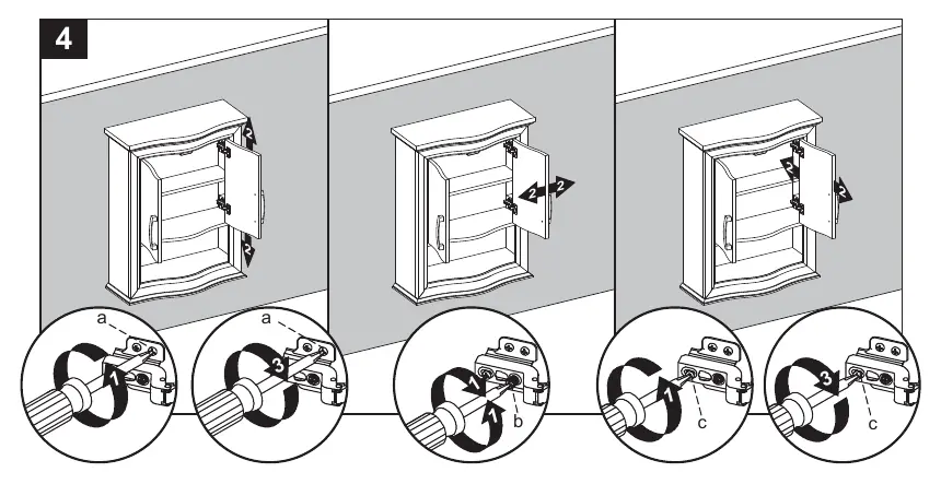 Hinge adjustment