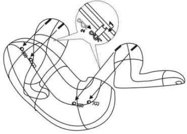 Assembly diagram for connecting sections.