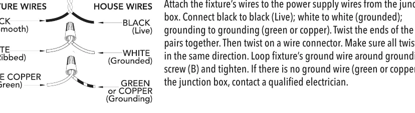 Wiring diagram showing connections for live, grounded, and ground wires.