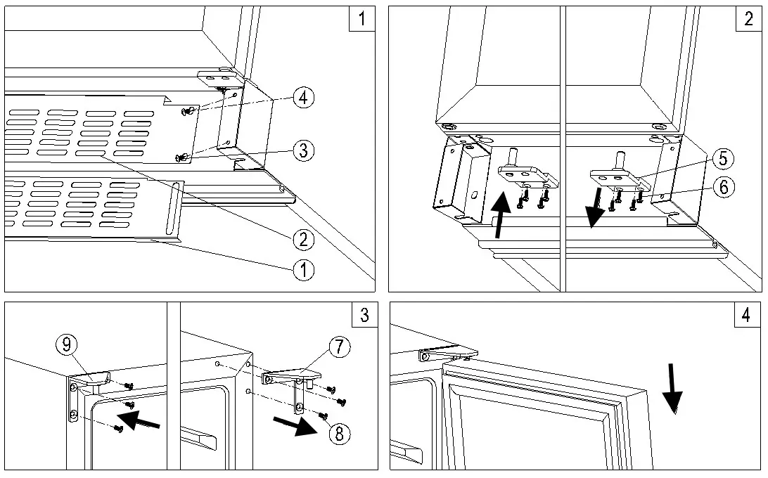 Door reversal steps