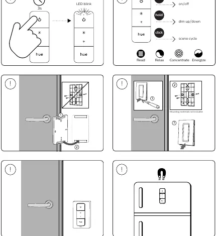 Hue switch pairing and operation