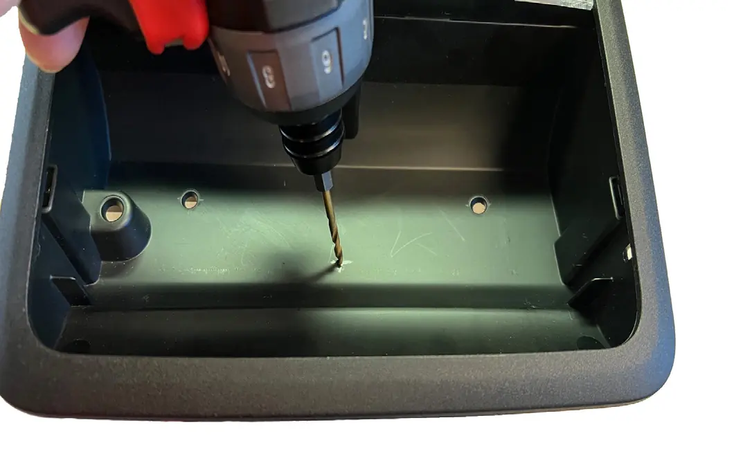 Drilling the overhead console