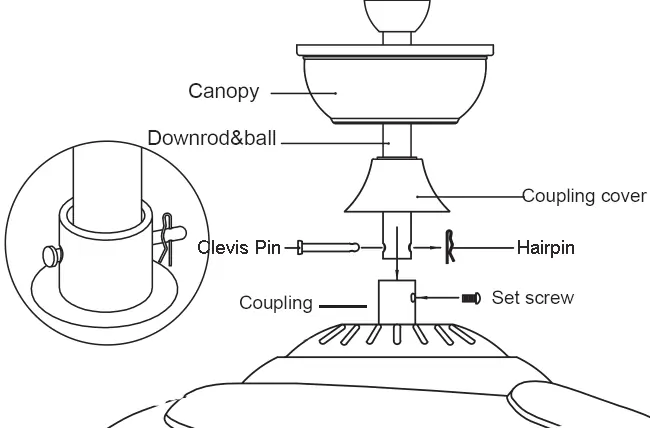 Downrod assembly diagram