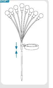 Step 1: Insert light into light pole.