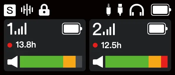 Receiver main interface icons