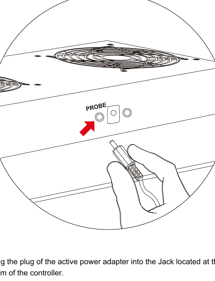 Connecting the temperature and humidity probe