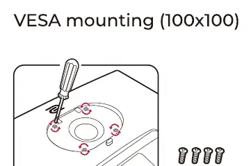 VESA mounting instructions