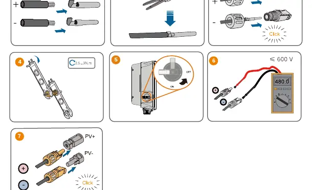 DC wiring procedure