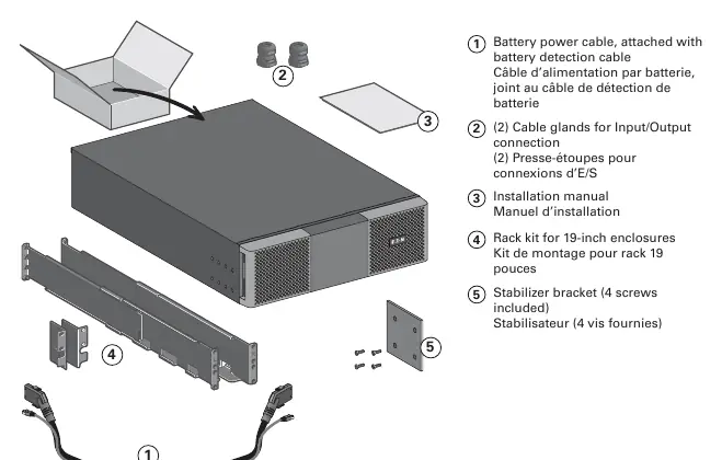 Components and rack mounting kit