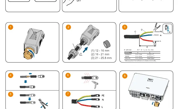 AC connection steps