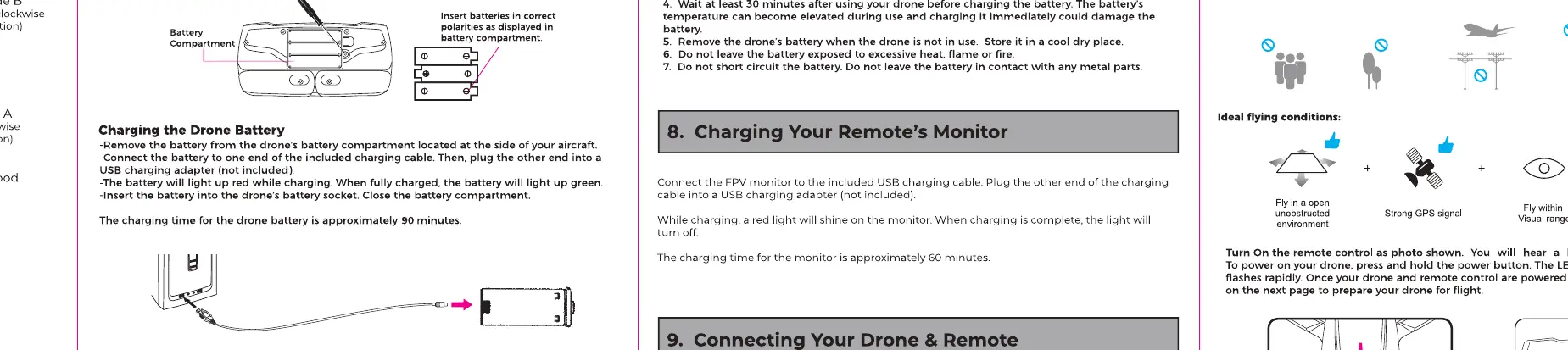 Drone battery charging