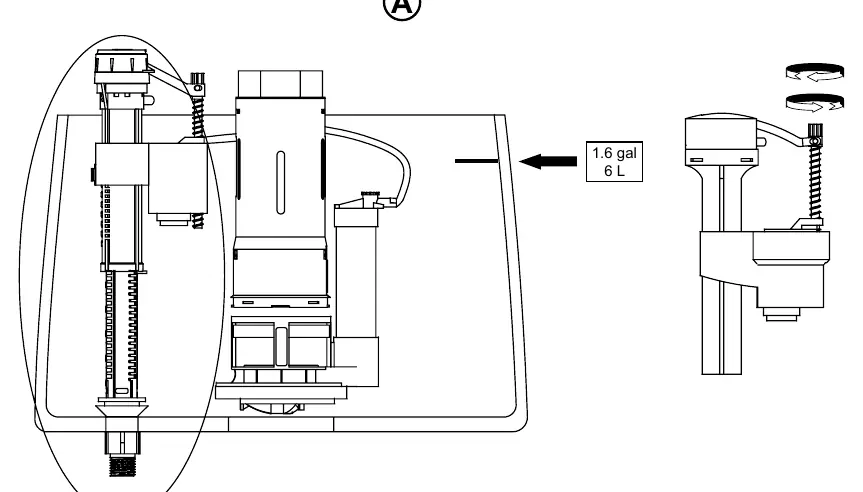 Adjusting the water tank level