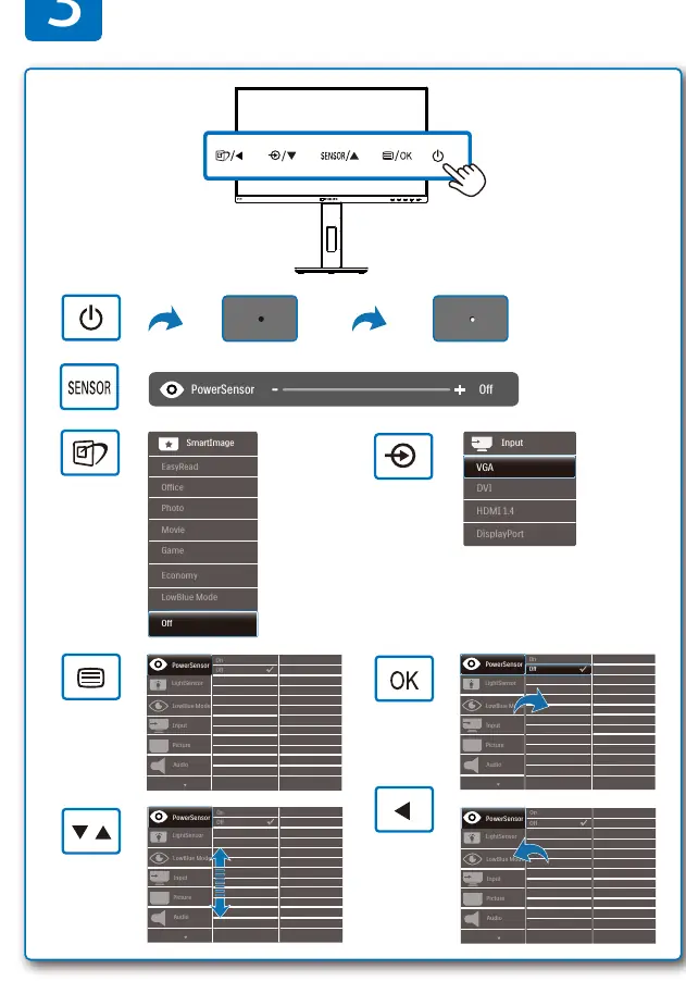 OSD menu navigation