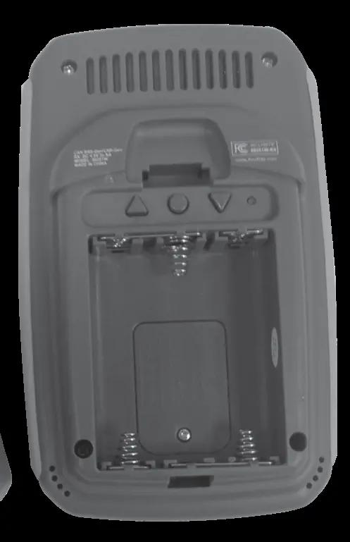 Back of display unit controls