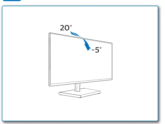 Monitor tilt adjustment range