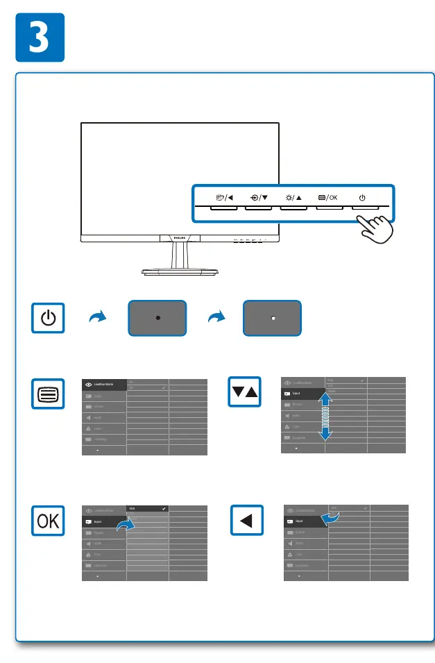 OSD menu navigation