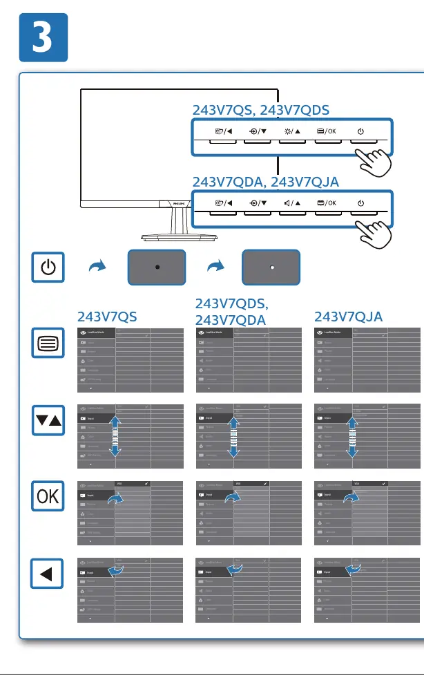 OSD menu navigation