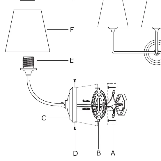 Exploded view of the fixture components.