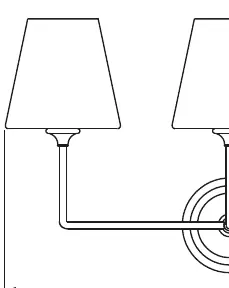 Front view dimensions of the 2443-OP-BN vanity light.