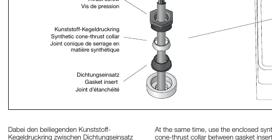 Cable gland assembly diagram.