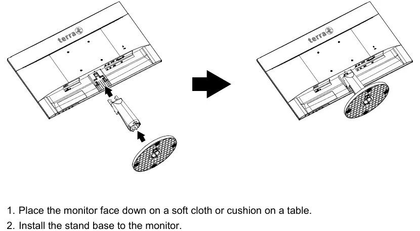 Installing and disconnecting the stand base.