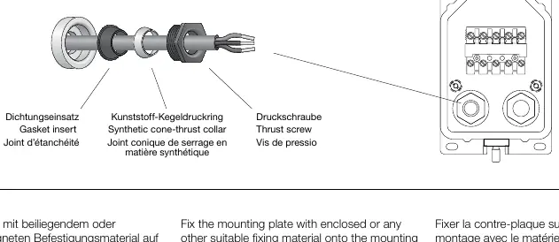 Wiring and gasket assembly diagram.