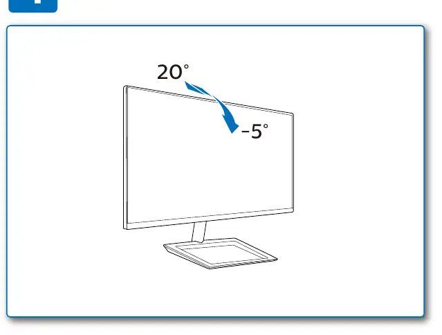 Monitor tilt adjustment range