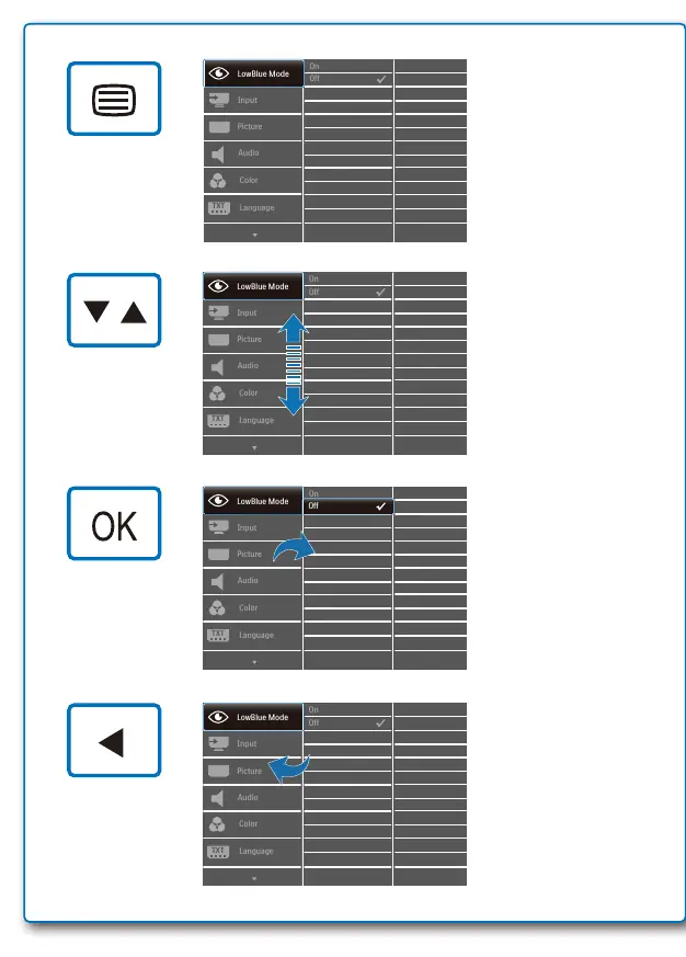 OSD menu navigation
