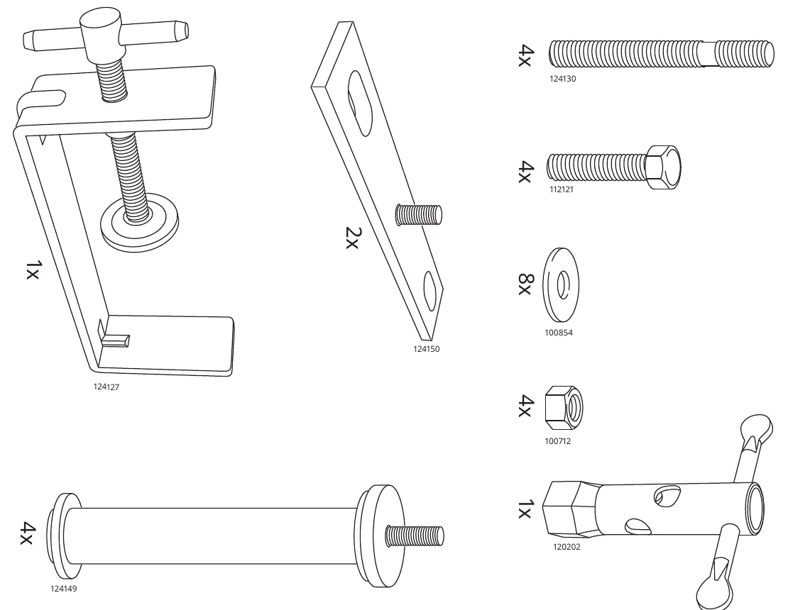 Hardware and components included