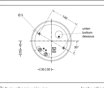 Dimensional drawing of the luminaire