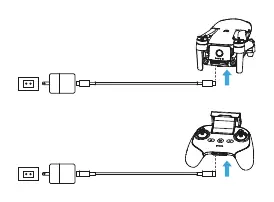 Charging the aircraft and remote control
