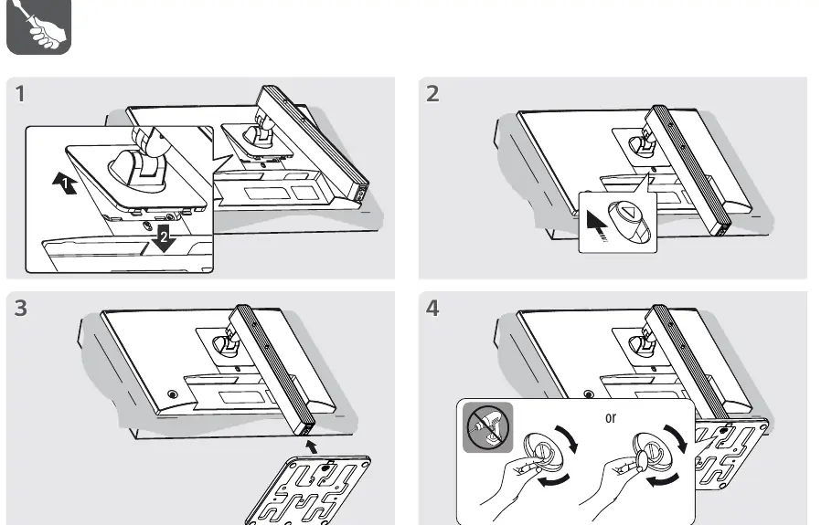 Monitor stand assembly steps