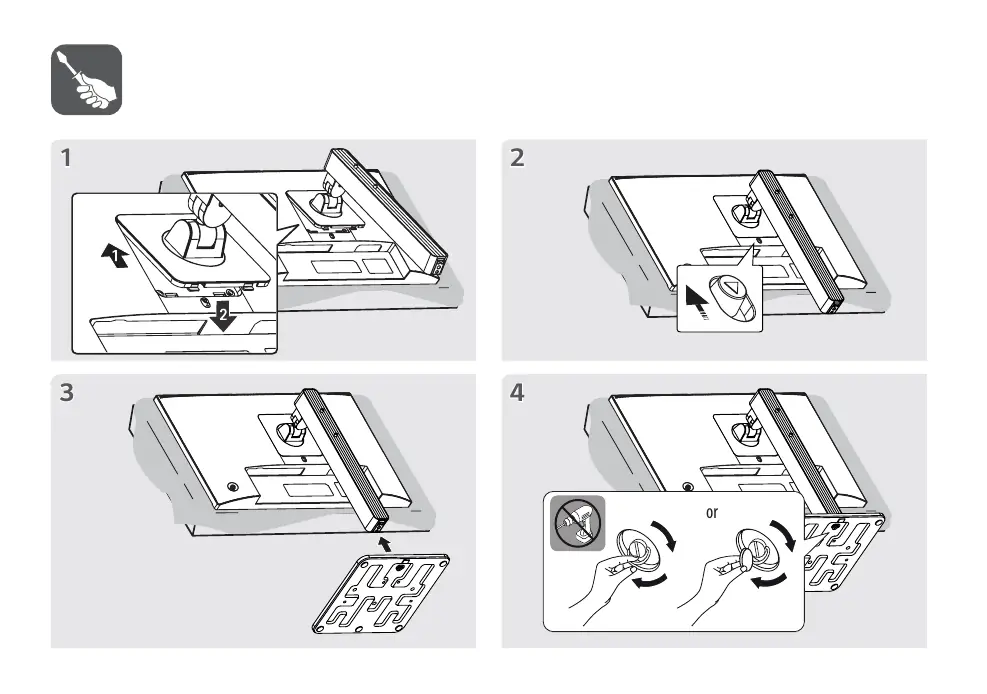 Monitor stand assembly steps