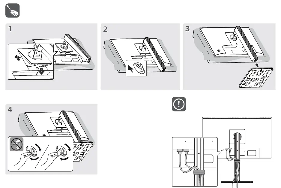 Monitor stand assembly steps