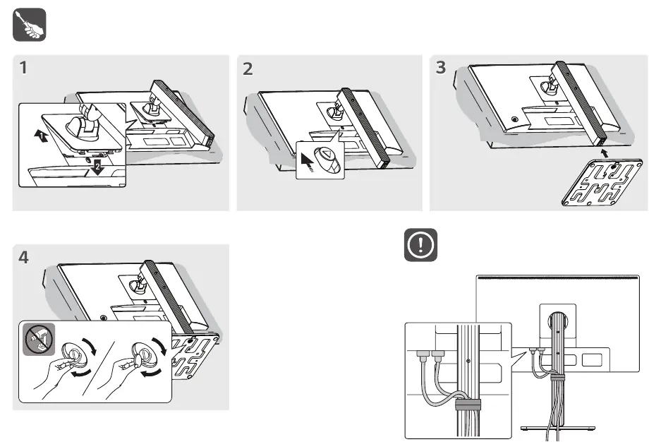Monitor stand assembly steps