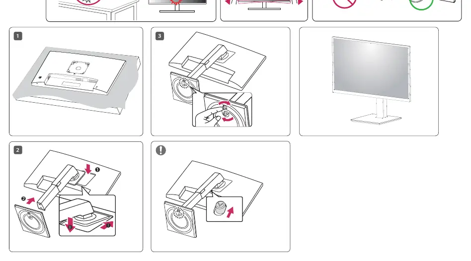 Monitor stand assembly steps