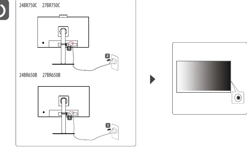 Power connection and power button location