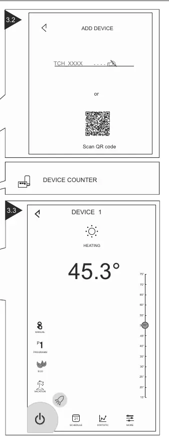 App interface and device control