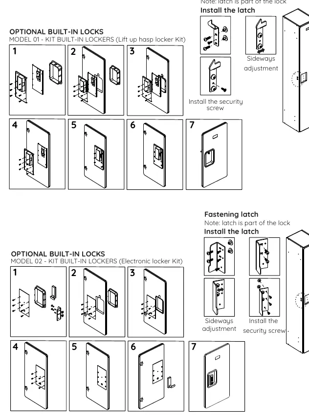 Optional lock installation