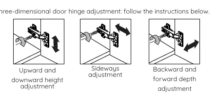 Three-dimensional door hinge adjustment