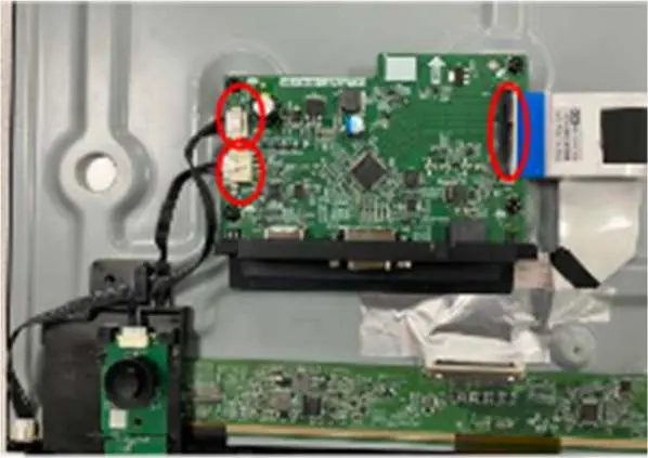 Main board cable disconnection