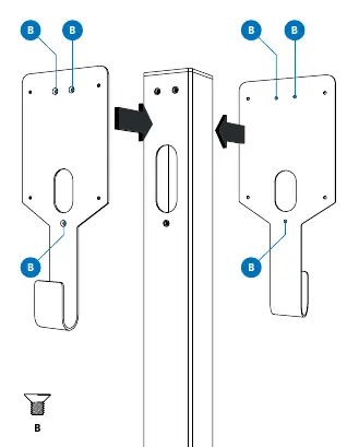 2-Way mounting plate attachment.