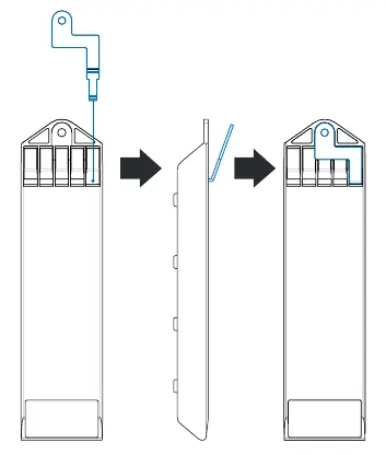 Installing the ground connection plate.
