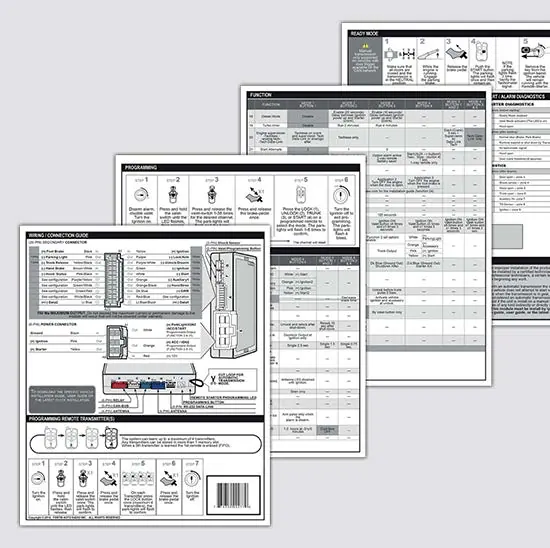 Remote starter functionality and quick reference