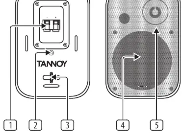 Rear panel features including spring clips, bracket insert, and safety bar.